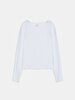 Long Sleeve Crew Neck Basic White Sweatshirt