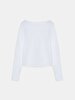 Long Sleeve Crew Neck Basic White Sweatshirt