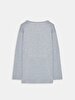 Long Sleeve V-neck Grey Sweatshirt