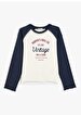 Long Sleeve Crew Neck Print With Print Crop Dust Sweatshirt