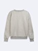 Long Sleeve Crew Neck Print With Print Grey Sweatshirt