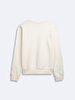Sign With Print Crew Neck Long Sleeve Beige Sweatshirt