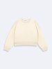 Long Sleeve Crew Neck Basic Beige Sweatshirt