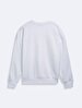 Long Sleeve Crew Neck Print Basic White Sweatshirt