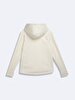 Zipper Closing Regular With Hood Polar Straight Fit White Sweatshirt