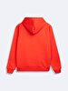 Long Sleeve Print With Print With Hood Red Sweatshirt