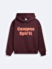Long Sleeve Print With Print With Hood Sweatshirt