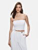 Strapless Basic Crop White Athlete