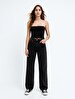 Strapless Basic Crop Black Athlete