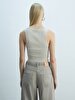 Short Sleeve U-neck Basic Beige Athlete