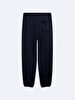 Waist Elastic Print With Print Tapered Leg Navy Tracksuit
