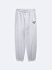 Waist Elastic Print With Print Tapered Leg Grey Tracksuit