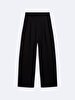 Waist Elastic Straight Leg Black Tracksuit