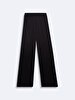 Waist Elastic Straight Leg Black Tracksuit