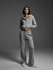 Waist Elastic Ribbed Flare Grey Tracksuit