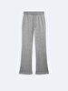 Waist Elastic Ribbed Flare Grey Tracksuit