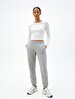 Waist Elastic Tapered Leg Grey Tracksuit