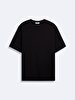 Short Sleeve Crew Neck Basic Black T-shirt