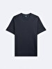 Short Sleeve Crew Neck Basic Blue T-shirt