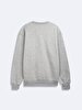 Long Sleeve Crew Neck Print With Print Grey Sweatshirt