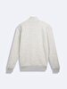 Long Sleeve Turtle Neck Zipper Closing Grey Sweatshirt