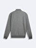 Long Sleeve Turtle Neck Zipper Closing Anthracite Sweatshirt
