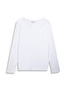 Long Sleeve V-neck Front Buttoned Basic White Sweatshirt