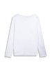 Long Sleeve V-neck Front Buttoned Basic White Sweatshirt