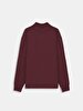 Long Sleeve Crew Neck Basic Red Sweatshirt