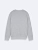 Long Sleeve Sign With Print Crew Neck Grey Sweatshirt