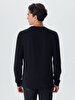 Long Sleeve Crew Neck Basic Black Sweatshirt