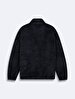 Long Sleeve Zipper Closing Polar Navy Sweatshirt