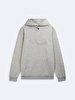 Long Sleeve With Hood Sign With Print Grey Sweatshirt