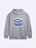 Long Sleeve With Hood Print With Print Grey Sweatshirt