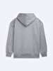Long Sleeve With Hood Print With Print Grey Sweatshirt