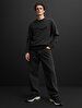 Long Sleeve Sign With Print Basic Anthracite Sweatshirt