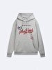 Long Sleeve With Hood Print With Print Grey Sweatshirt