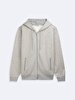 Long Sleeve With Hood Basic Grey Sweatshirt