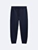 Waist Elastic Tapered Leg Navy Tracksuit