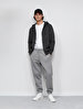 Waist Elastic Tapered Leg Grey Tracksuit