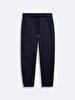 Waist Elastic Tapered Leg Navy Tracksuit