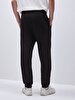 Waist Elastic Tapered Leg Black Tracksuit