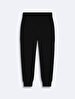 Waist Elastic Tapered Leg Basic Black Tracksuit