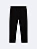 Waist Elastic Straight Leg Black Tracksuit