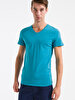 V-neck Blue T-shirt