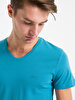 V-neck Blue T-shirt