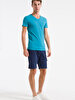 V-neck Blue T-shirt