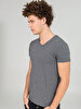 V-neck Anthracite T-shirt