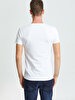 V-neck Basic Short Arm Slim White T-shirt