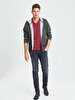 V-neck Basic Short Arm Slim Red T-shirt